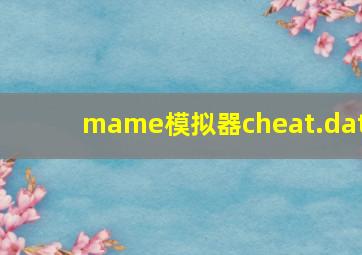 mame模拟器cheat.dat