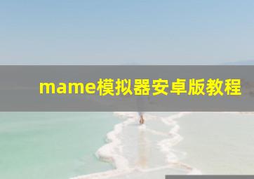 mame模拟器安卓版教程