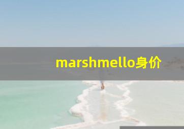 marshmello身价