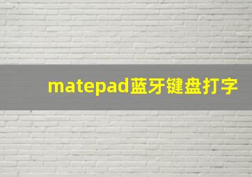 matepad蓝牙键盘打字