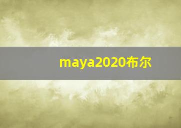 maya2020布尔