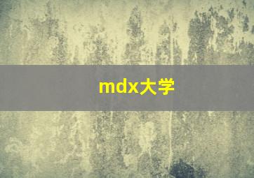 mdx大学