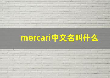 mercari中文名叫什么