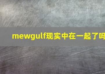 mewgulf现实中在一起了吗