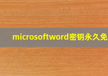 microsoftword密钥永久免费