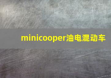 minicooper油电混动车