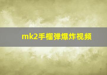 mk2手榴弹爆炸视频