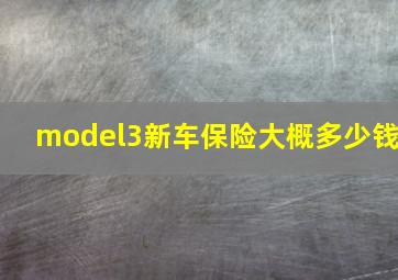 model3新车保险大概多少钱