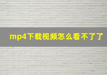 mp4下载视频怎么看不了了