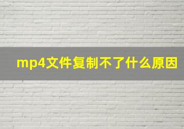 mp4文件复制不了什么原因