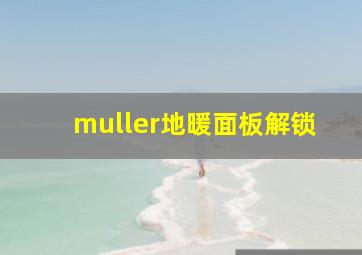 muller地暖面板解锁