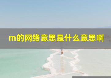 m的网络意思是什么意思啊