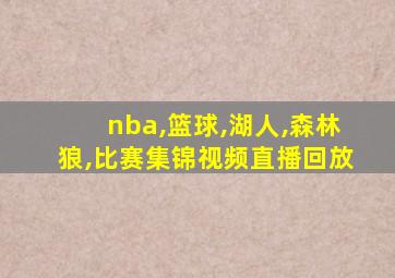 nba,篮球,湖人,森林狼,比赛集锦视频直播回放