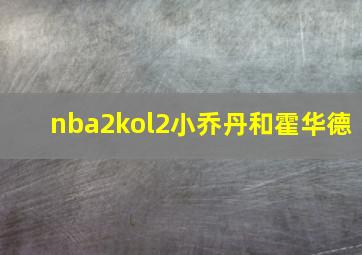 nba2kol2小乔丹和霍华德