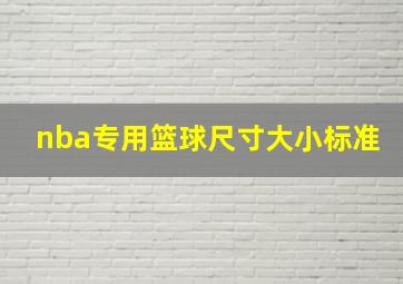 nba专用篮球尺寸大小标准