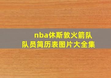 nba休斯敦火箭队队员简历表图片大全集