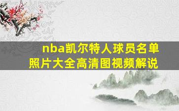 nba凯尔特人球员名单照片大全高清图视频解说