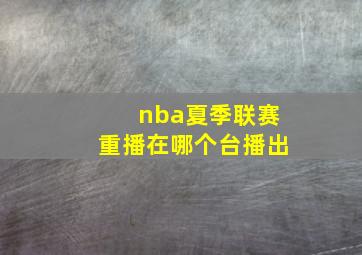 nba夏季联赛重播在哪个台播出