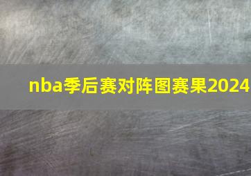 nba季后赛对阵图赛果2024