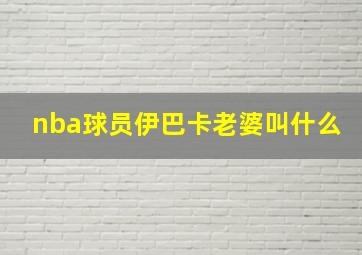 nba球员伊巴卡老婆叫什么