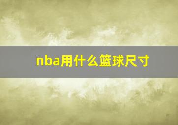 nba用什么篮球尺寸