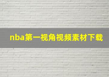 nba第一视角视频素材下载