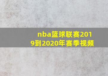 nba篮球联赛2019到2020年赛季视频