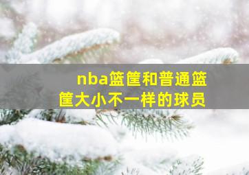 nba篮筐和普通篮筐大小不一样的球员