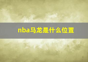 nba马龙是什么位置