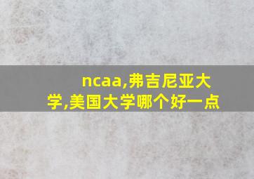 ncaa,弗吉尼亚大学,美国大学哪个好一点