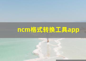 ncm格式转换工具app