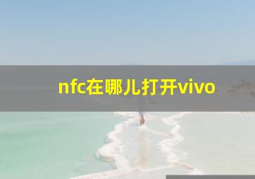 nfc在哪儿打开vivo