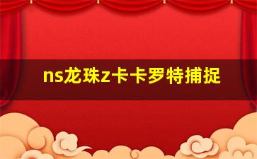 ns龙珠z卡卡罗特捕捉