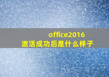 office2016激活成功后是什么样子