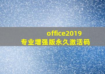 office2019专业增强版永久激活码