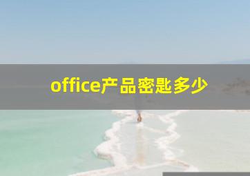 office产品密匙多少