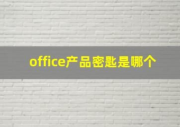 office产品密匙是哪个