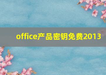 office产品密钥免费2013