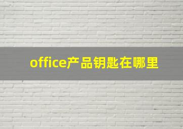 office产品钥匙在哪里