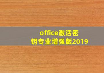 office激活密钥专业增强版2019