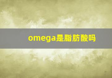 omega是脂肪酸吗