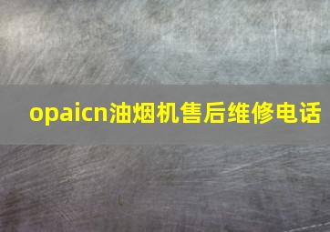 opaicn油烟机售后维修电话