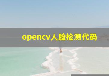 opencv人脸检测代码