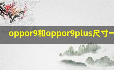 oppor9和oppor9plus尺寸一样吗