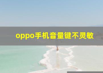 oppo手机音量键不灵敏