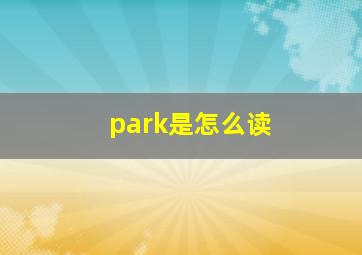 park是怎么读