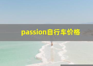 passion自行车价格