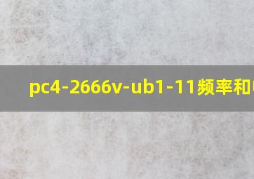 pc4-2666v-ub1-11频率和电压