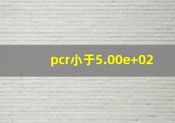 pcr小于5.00e+02