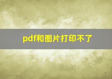 pdf和图片打印不了